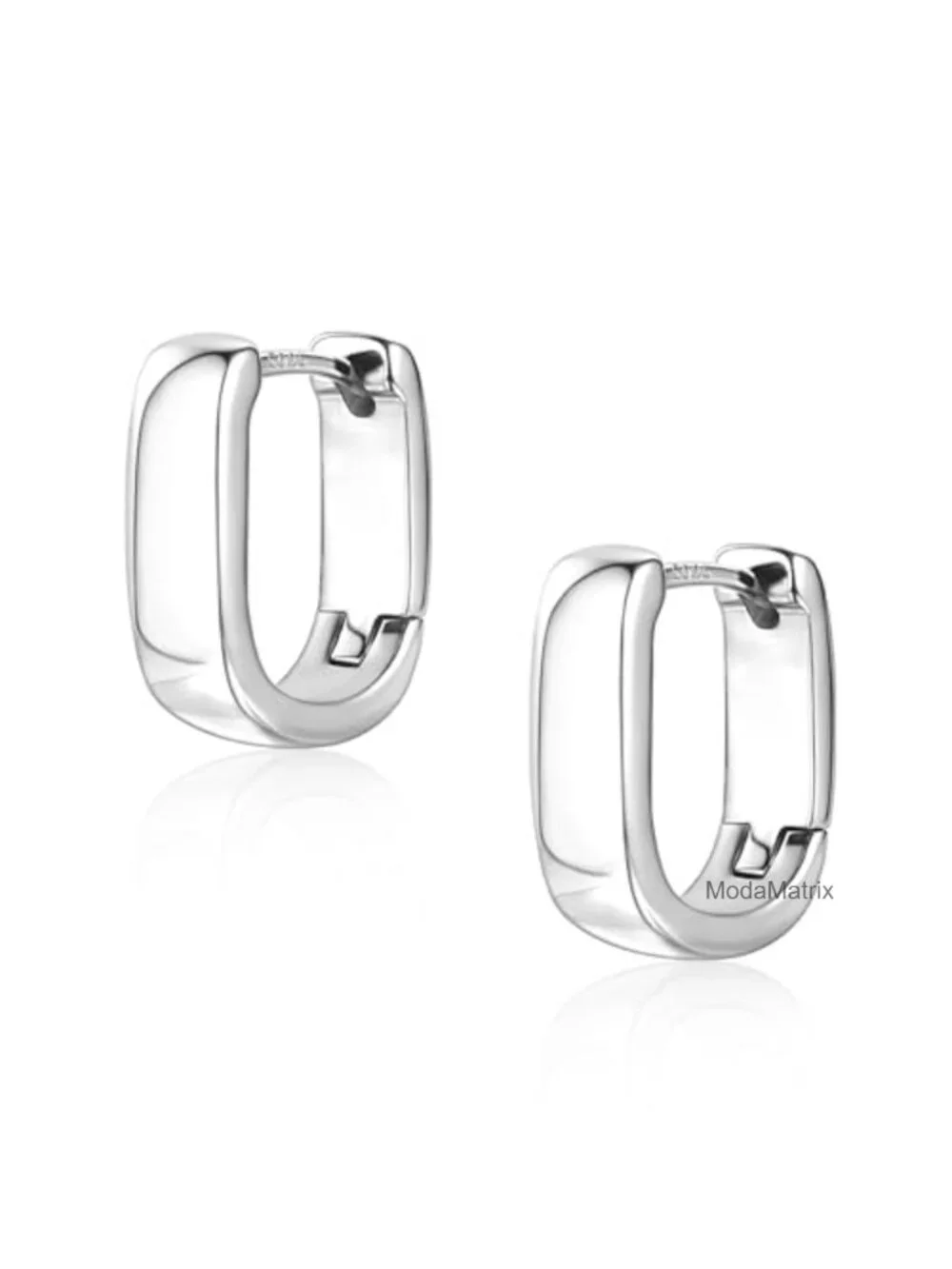 Small Chunky Silver Hoop Earrings Hypoallergenic Huggie Hoops